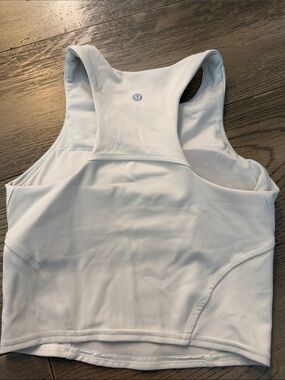 lululemon athletica off White Racerback Cropped Sports Bra size 4